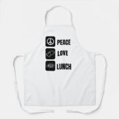 Tablier Peace Love Lunch - Amusement Design pour le déjeun (Recto)