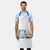 Tablier Peace Love Nurse Christmas (Porté)