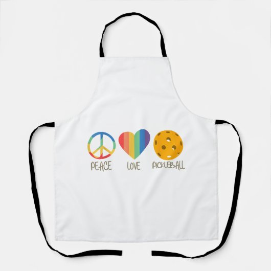 Tablier Peace Love Pickleball (Recto)