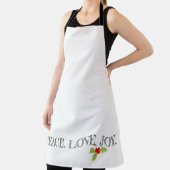 Tablier Peace Loy Typographie Holly Christmas Apron (Insitu)