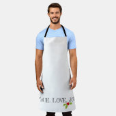 Tablier Peace Loy Typographie Holly Christmas Apron (Porté)