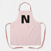 Tablier Peach Modern Stylish Monogram Initial Letter (Recto)