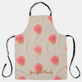 Tablier Peach Pattern Kitchen Apron – Peach State Style (Recto)