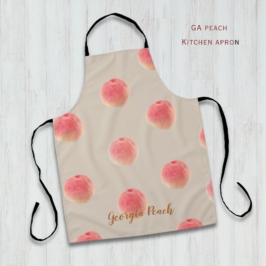 Tablier Peach Pattern Kitchen Apron – Peach State Style