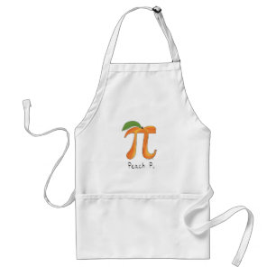 Tablier Peach Pi Cute Math Pi Day Pie Baking Apron