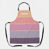 Tablier Peach Purple Custom Summer Color Block Strips (Recto)