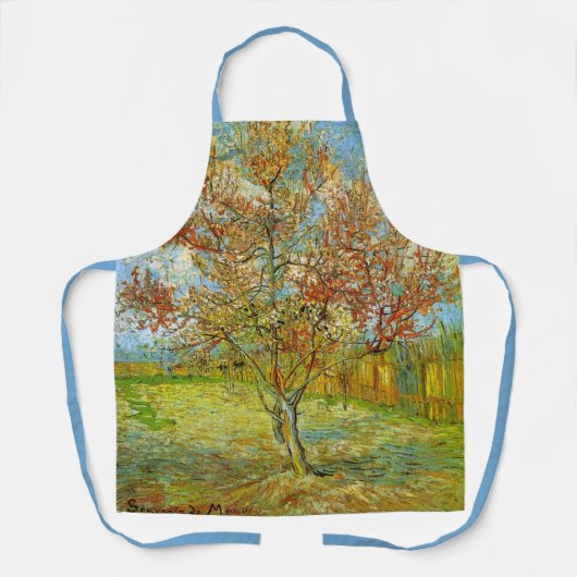 Tablier Peach Tree rose en fleurs par Vincent van Gogh (Recto)