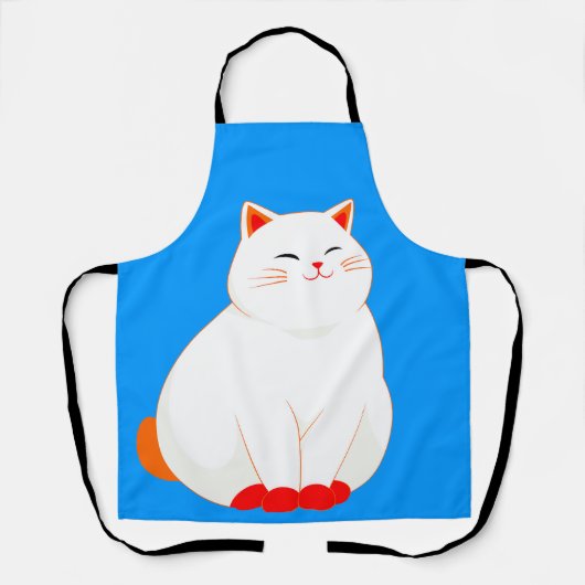 Tablier Peaches, le Chat Sourire (Recto)