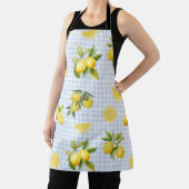 Tablier Peachify Gingham au citron (Insitu)