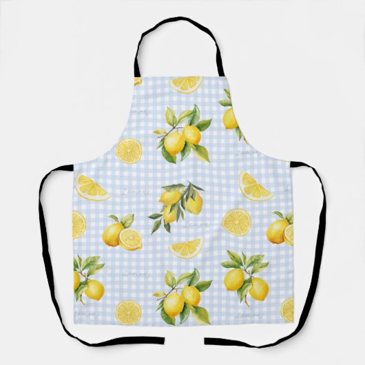 Tablier Peachify Gingham au citron (Recto)