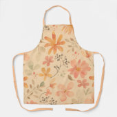 Tablier Peachy—motif floral rose doré (Recto)