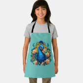 Tablier Peacock Avec Roses Peach (Insitu)