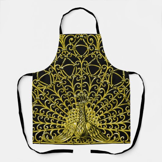 Tablier Peacock Gold Art Nouveau (Recto)