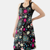 Tablier Peacock Plumes Broderie Motif sans fil (Insitu)