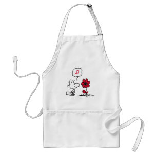 Tablier PEANUTS Motif rouge et noir