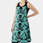 TABLIER PEAU DE PIRATE N CROSSBONES CUISINE GRILLOUT APRON (Insitu)