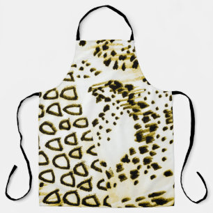 Tablier Peau de serpent répétable. Style Mode Jaune. Blanc