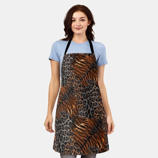 Tablier Peau de tigre léopard tendance (Porté)