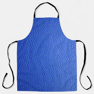 Tablier peau en cuir bleu texture