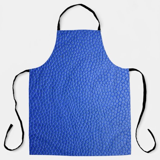 Tablier peau en cuir bleu texture (Recto)