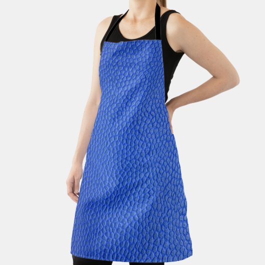 Tablier peau en cuir bleu texture (Insitu)