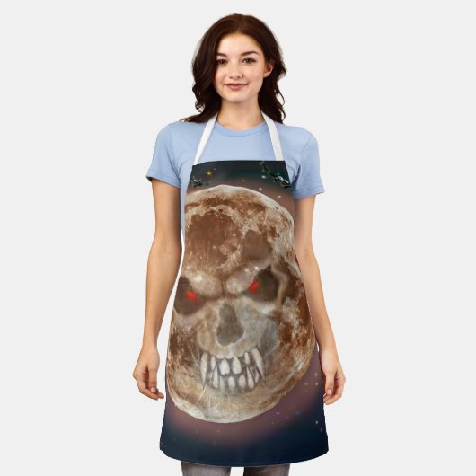 Tablier Peau Lune Halloween Apron (Porté)
