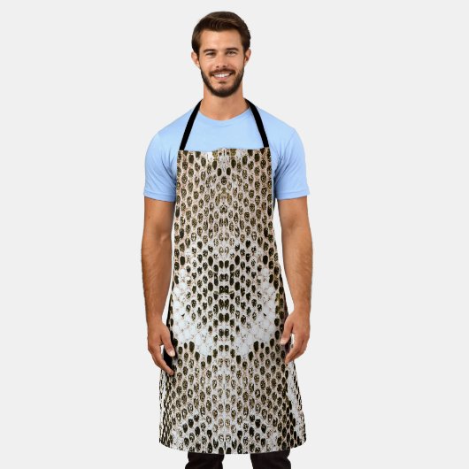 Tablier peau python, motif de serpent, motif de peau anima (Porté)