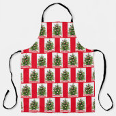 Tablier Pêche Arbre de Noël Ornements Vacances (Recto)