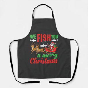 Tablier Pêche de Noël Joyeux Poisson Vous