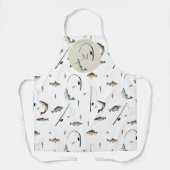 Tablier Pêche Rod & Reel Poisson Thème Pêcheur Monogramme (Recto)