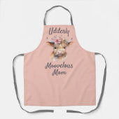 Tablier Pêcher floral haute vache eau (Recto)