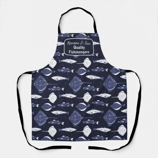 Tablier Pêcheur Marché aux poissons de fruits de mer Custo (Recto)