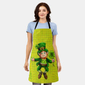 Tablier Peggy Ann All Over Gold Plaid St Patrick's Apron (Porté)