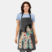Tablier Peggy Ann All Over Grey avec Pony Kitchen Apron (Porté)