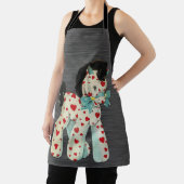 Tablier Peggy Ann All Over Grey avec Pony Kitchen Apron (Insitu)