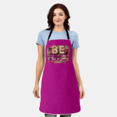 Tablier Peggy Ann Be Mine Leppard Purple Kitchen Apron (Porté)