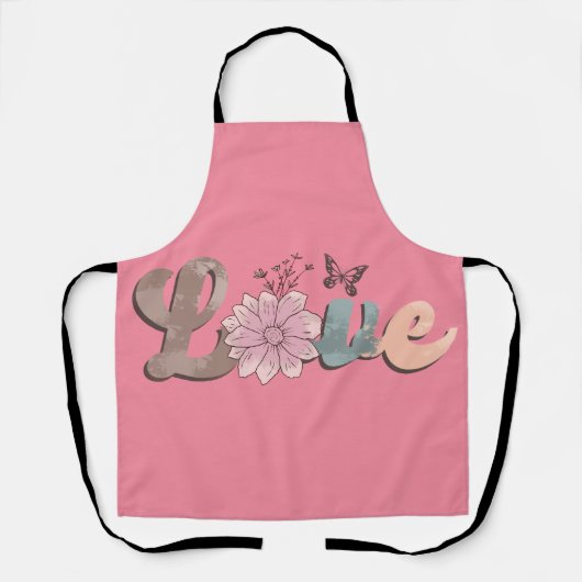 Tablier Peggy Ann Pink Love Cuisine Apron (Recto)
