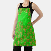 Tablier Peggy Ann sur Gold Green St Patrick's Apron (Insitu)