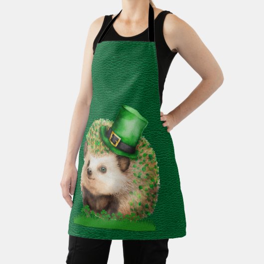 Tablier Peggy Ann sur tout le vert mignon St Patrick's Apr (Insitu)