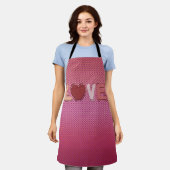 Tablier Peggy Ann Tout Sur Pink Gradt Apron (Porté)