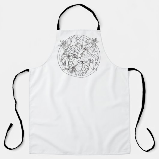 Tablier Peins-toi un motif tropical (Recto)