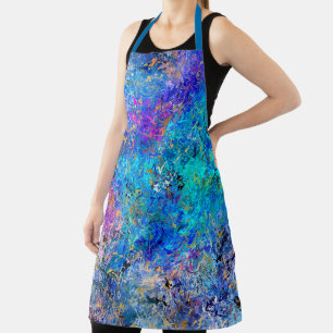 Tablier Peinture à éclaboussures Abstrait de Holi multicol