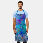 Tablier Peinture à éclaboussures Abstrait de Holi multicol (Porté)