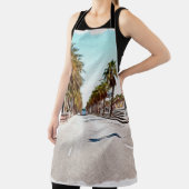 Tablier Peinture à l'huile. Imitation. Illustration. Rue l (Insitu)