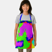 Tablier Peinture Abstraite couleur écorce d'encre bleu ver (Insitu)