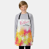 Tablier Peinture Abstraite Féminine pour Enfants (Porté)