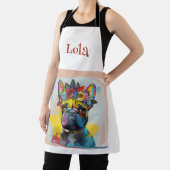 Tablier Peinture Abstraite florale de Bulldog (Insitu)