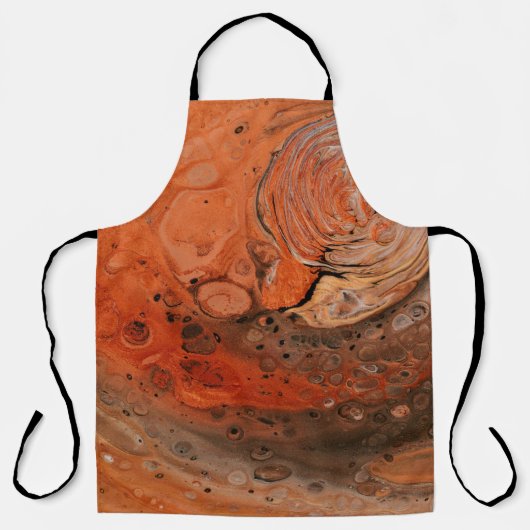Tablier Peinture abstraite orange (Recto)