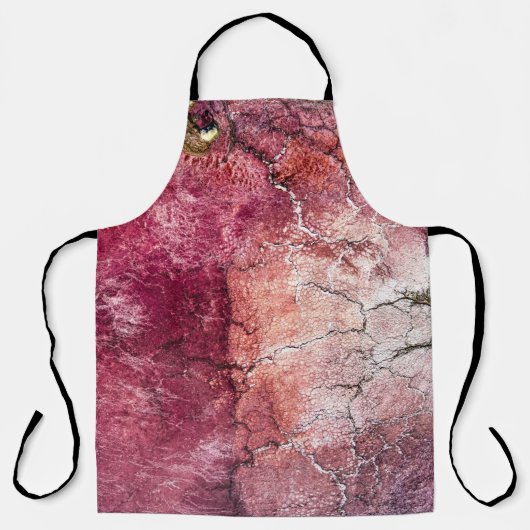 Tablier Peinture abstraite rouge et brune (Recto)