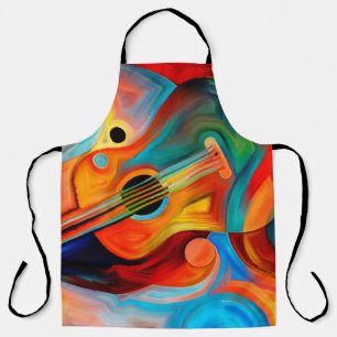Tablier Peinture Abstraite sur le thème de la musique et d